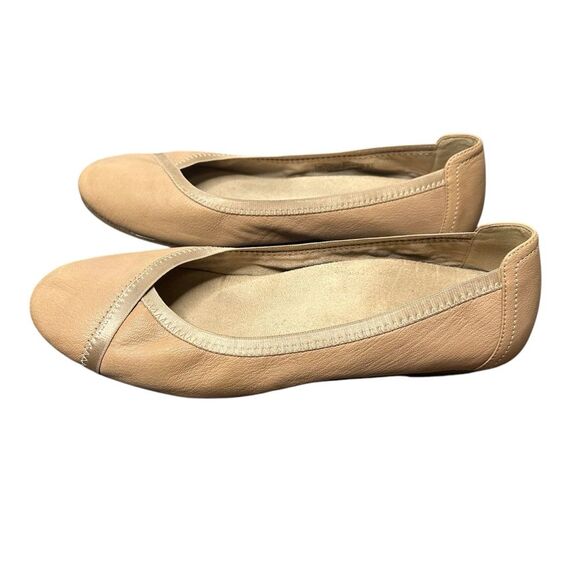 Vionic Tan Leather Flats 9.5 Slip On Nude Neutral Ballet Flats Caroll - Picture 3 of 7
